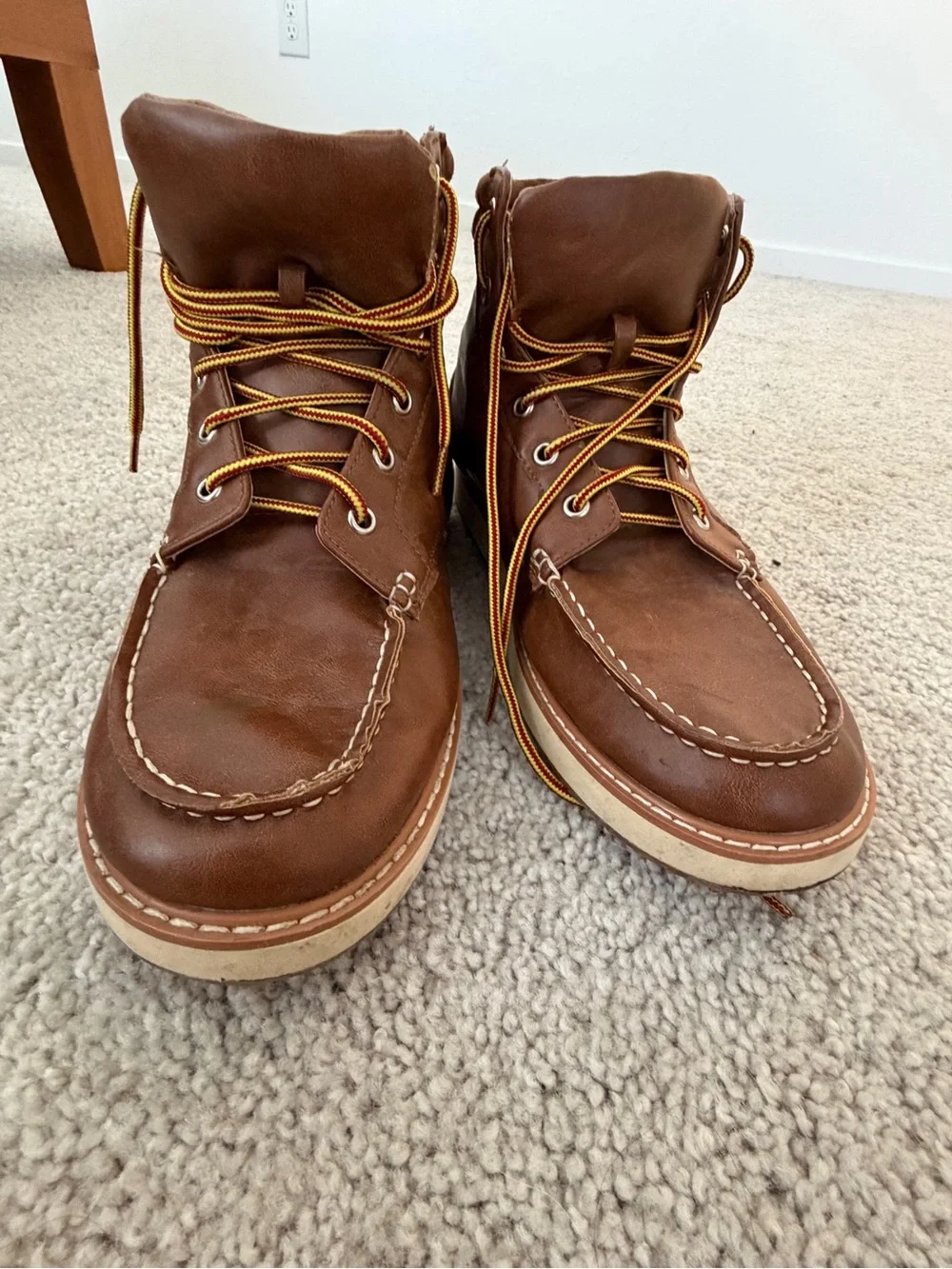Old Navy Brown Leather Chukka Moc Toe Boots